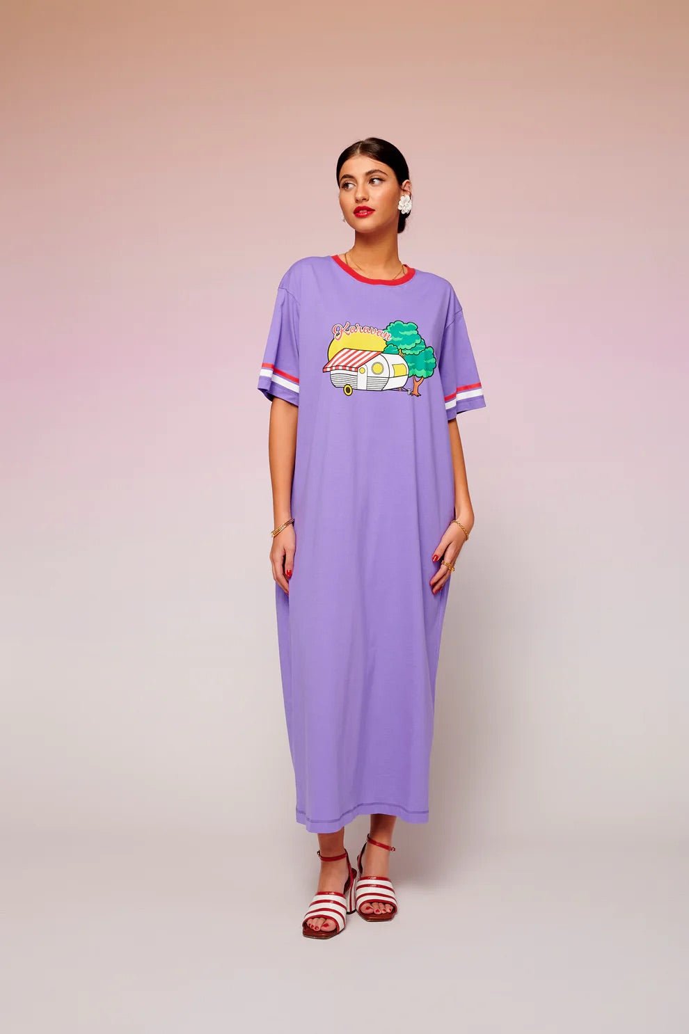 Maria Tee Lavender Dress | لباس المرأة - Maison Clad