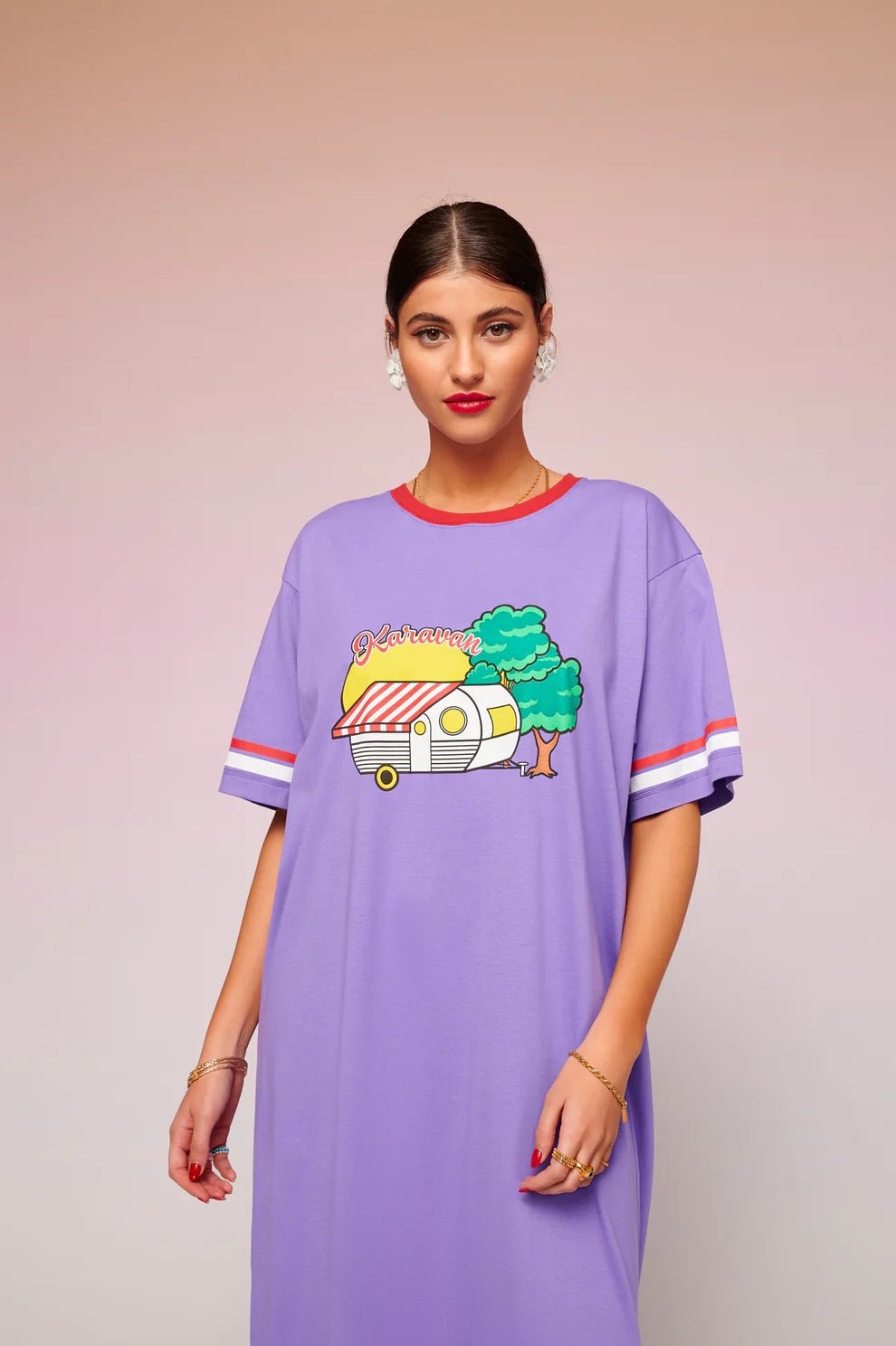Maria Tee Lavender Dress | لباس المرأة - Maison Clad
