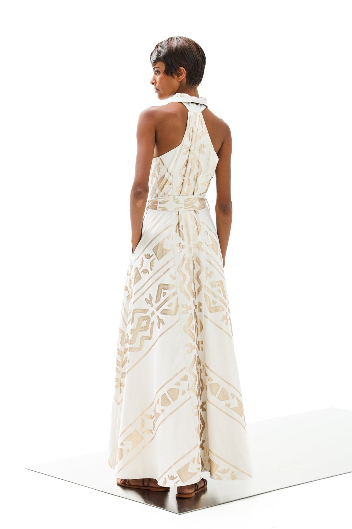 Maxi Dress Althea Gold| فستان نسائي - Maison Clad