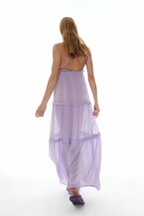 Nina Lila Slip Dress | فستان النوم - Maison Clad