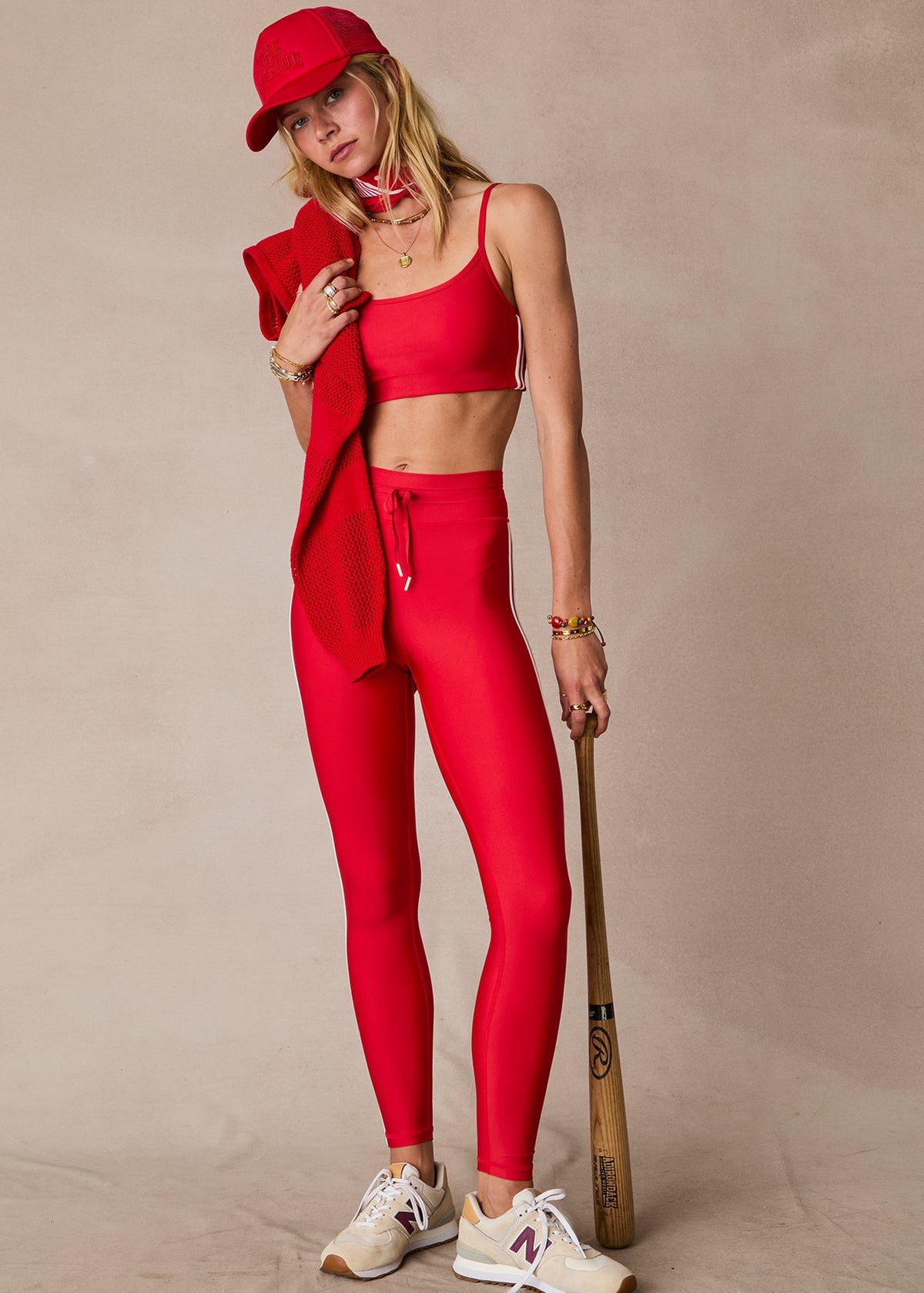 OXFORD CHERRY RED 25IN LEGGING| سروال ضيق OXFORD - Maison Clad