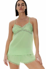 Pandora Green Camisole Top | بيجاما نسائية - Maison Clad