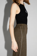 Charlie Geo Saffron Wide-Leg Flowy Trousers - Italian Crafted Comfort