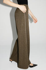 Charlie Geo Saffron Wide-Leg Flowy Trousers - Italian Crafted Comfort