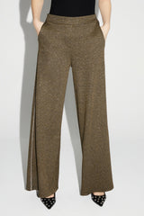 Charlie Geo Saffron Wide-Leg Flowy Trousers - Italian Crafted Comfort