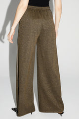 Charlie Geo Saffron Wide-Leg Flowy Trousers - Italian Crafted Comfort