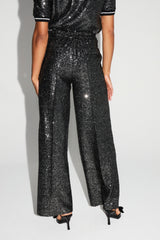 Sparkling Charlie Sequin Trousers: Wide Leg, Fluid Fit, Italian Elegance