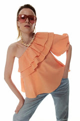 Peach Coral Blouse | توب ملابس داخلية - Maison Clad