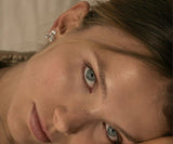 Pensee Small Earrings White Gold | حلق نسائي - Maison Clad