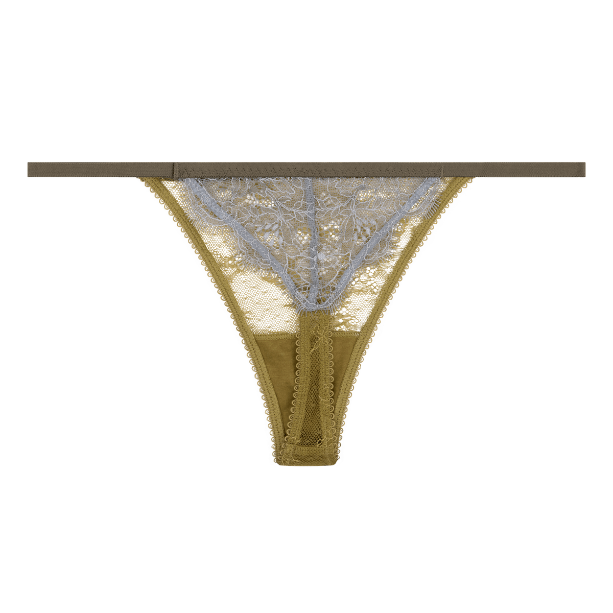 Roomservice Green Thong | الملابس الداخلية الدانتيل - Maison Clad