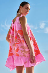 Sea Shell Babydoll Dress Green turquoise GAIA | فستان نسائي - Maison Clad