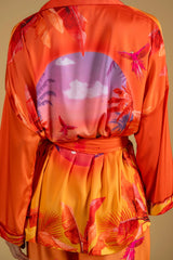 Shirt Artemis Parrots Orange| بلوزة نسائية Artemis Parrot - Maison Clad