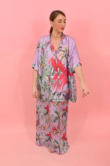 Shirt Arty Parrots Purple| بلوزة نسائية - Maison Clad