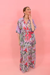 Shirt Arty Parrots Purple| بلوزة نسائية - Maison Clad
