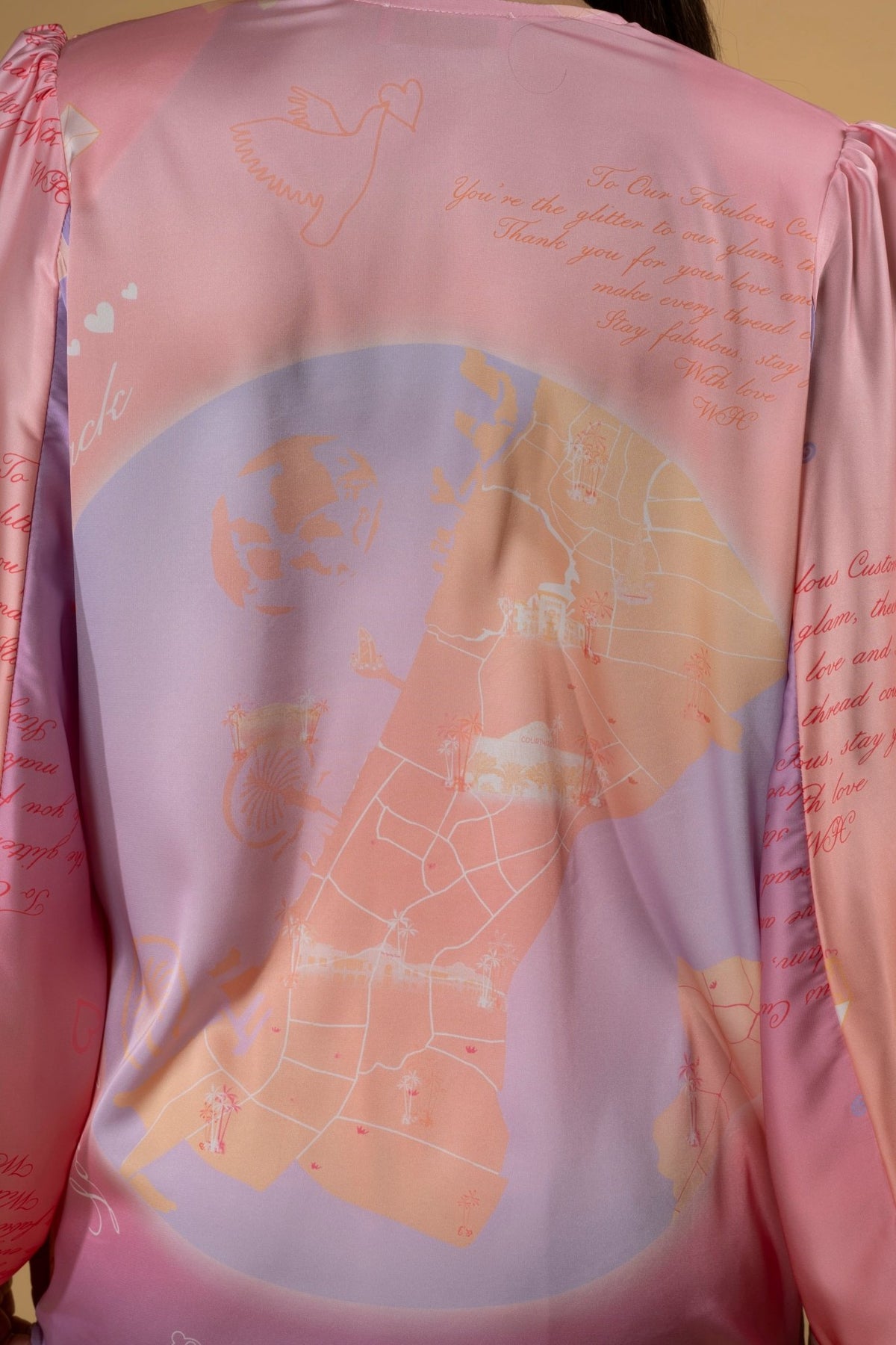 Shirt Curtia Love Letter Gradient | بلوزة نسائية Curtia Love Letter - Maison Clad