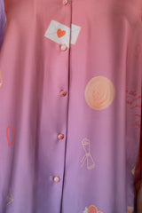 Shirt Curtia Love Letter Gradient | بلوزة نسائية Curtia Love Letter - Maison Clad