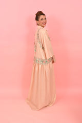 Shirt Louise Foiled Linen Gold Pink| بلوزة نسائية - Maison Clad