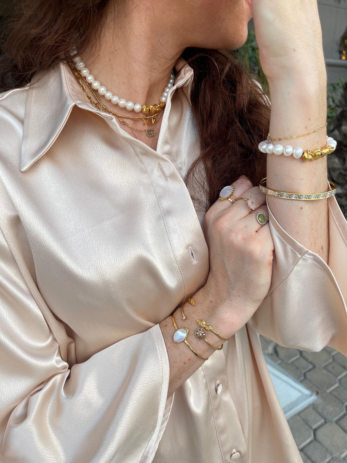 Shirt Louise Gold | بلوزة نسائية - Maison Clad