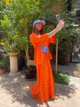 Shirt Louise Orange Lace| بلوزة نسائية - Maison Clad