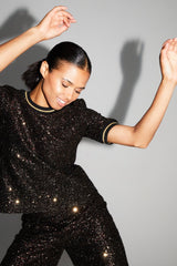 Shirt Poppy Sequins Burgundy|قميصPoppy - Maison Clad