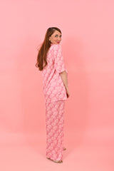 Short Sleeves Cleo Jackets Pink Shell | بلوزة نسائية - Maison Clad