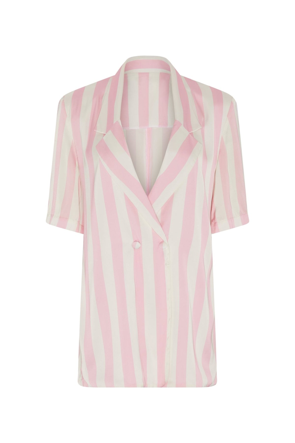 Short Sleeves Cleo Jackets Stripes Shell | بلوزة نسائية - Maison Clad