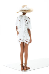 Shorts Zoe Petunia Althea White| المرأة القصيرة - Maison Clad