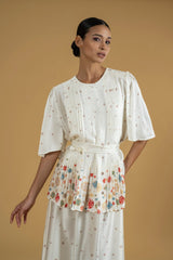 Skirt Arty Lace Off White | تنورة Arty Lace - Maison Clad