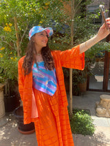 Skirt Arty Lace orange | تنورة - Maison Clad