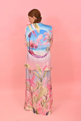 Skirt Arty Parrots Blue | تنورة - Maison Clad