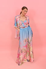 Skirt Arty Parrots Blue | تنورة - Maison Clad