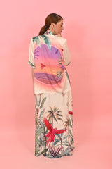 Skirt Arty Parrots Off White | تنورة - Maison Clad