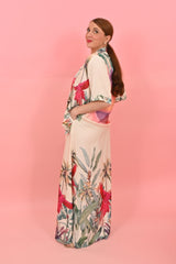 Skirt Arty Parrots Off White | تنورة - Maison Clad