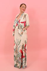 Skirt Arty Parrots Off White | تنورة - Maison Clad