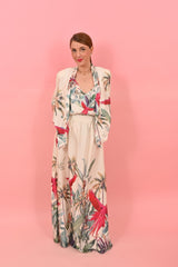 Skirt Arty Parrots Off White | تنورة - Maison Clad