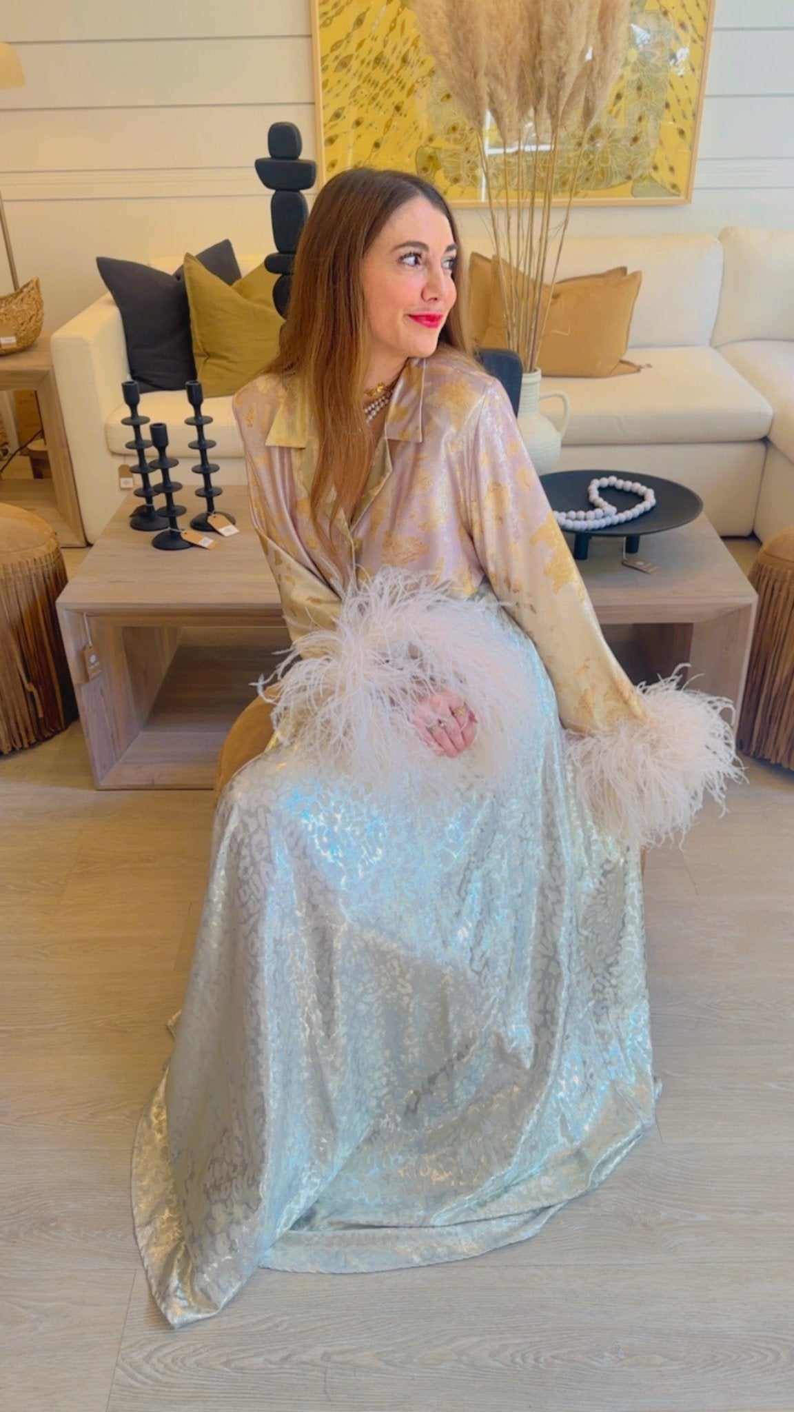 Skirt Karlito Shimmers Leo| تنورة Karlito - Maison Clad