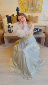 Skirt Karlito Shimmers Leo| تنورة Karlito - Maison Clad