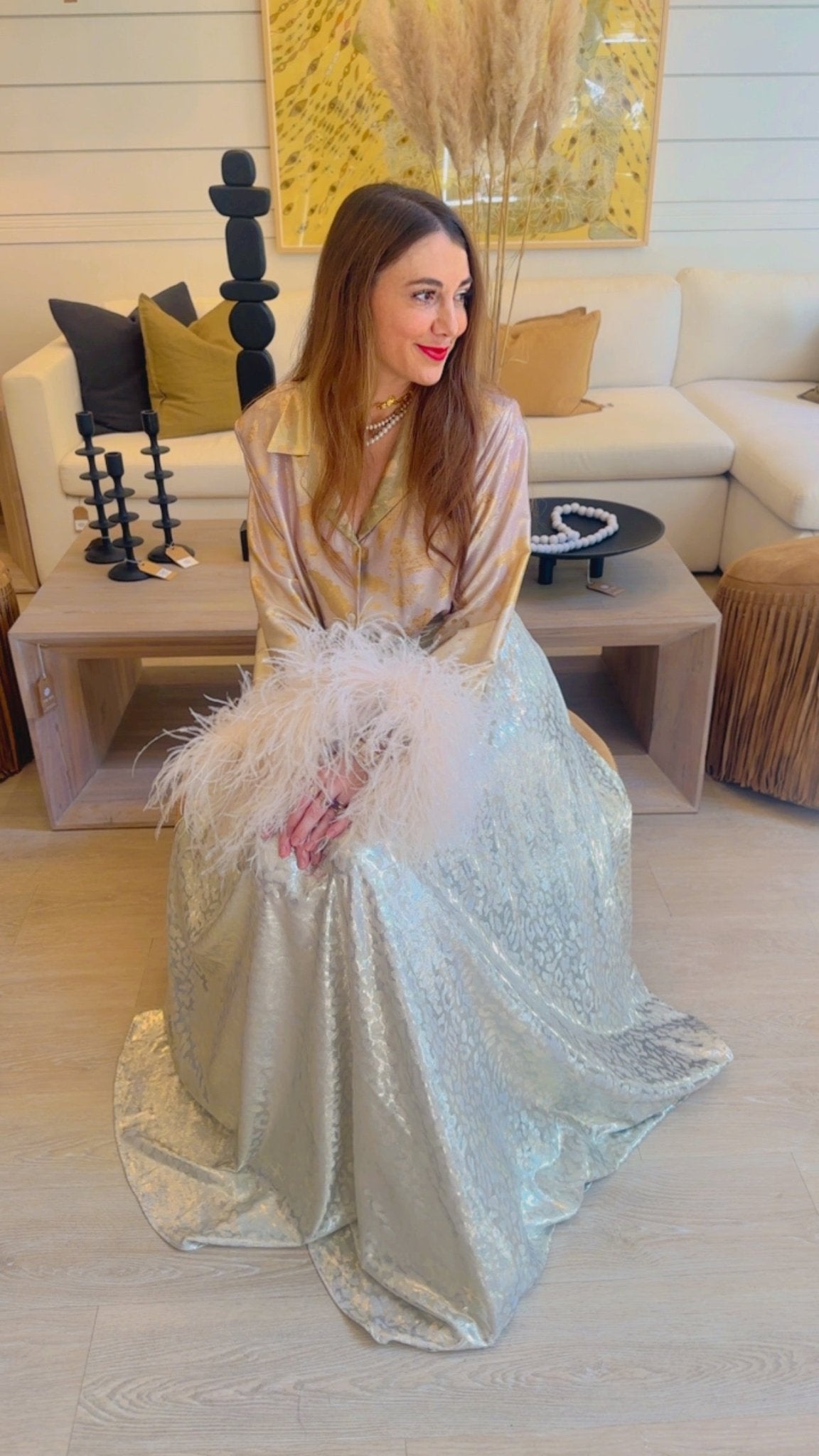 Skirt Karlito Shimmers Leo| تنورة Karlito - Maison Clad