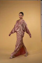 Skirt Slitty Shimmers Pink | تنورة Slitty Shimmers - Maison Clad