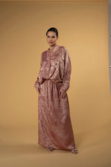 Skirt Slitty Shimmers Pink | تنورة Slitty Shimmers - Maison Clad