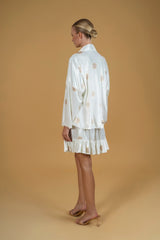Skirt Velvety lace Ruffles Off White |تنورةVelvety Lace Ruffles - Maison Clad