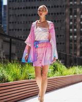 Skort Pebbles Sunrise Reflect Blue Pink |سروال - Maison Clad