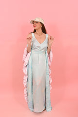 Straps Dress ELVY Light Green |فستان Elvy - Maison Clad