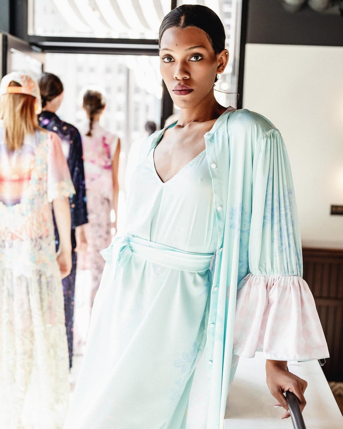 Straps Dress ELVY Light Green |فستان Elvy - Maison Clad