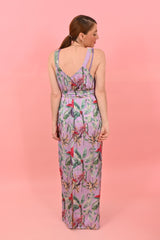 Straps Dress ELVY Parrots Purplel |فستان Elvy - Maison Clad