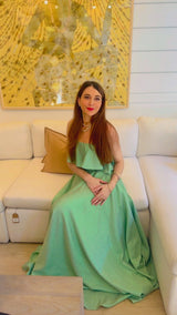 Top Milky Way Shimmers Green |بلوزة Top Milky Way - Maison Clad