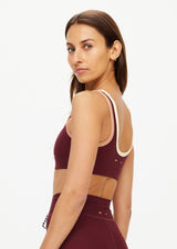 Trail Harley Scoop Bralette Burgundy| بلوزة Trail - Maison Clad