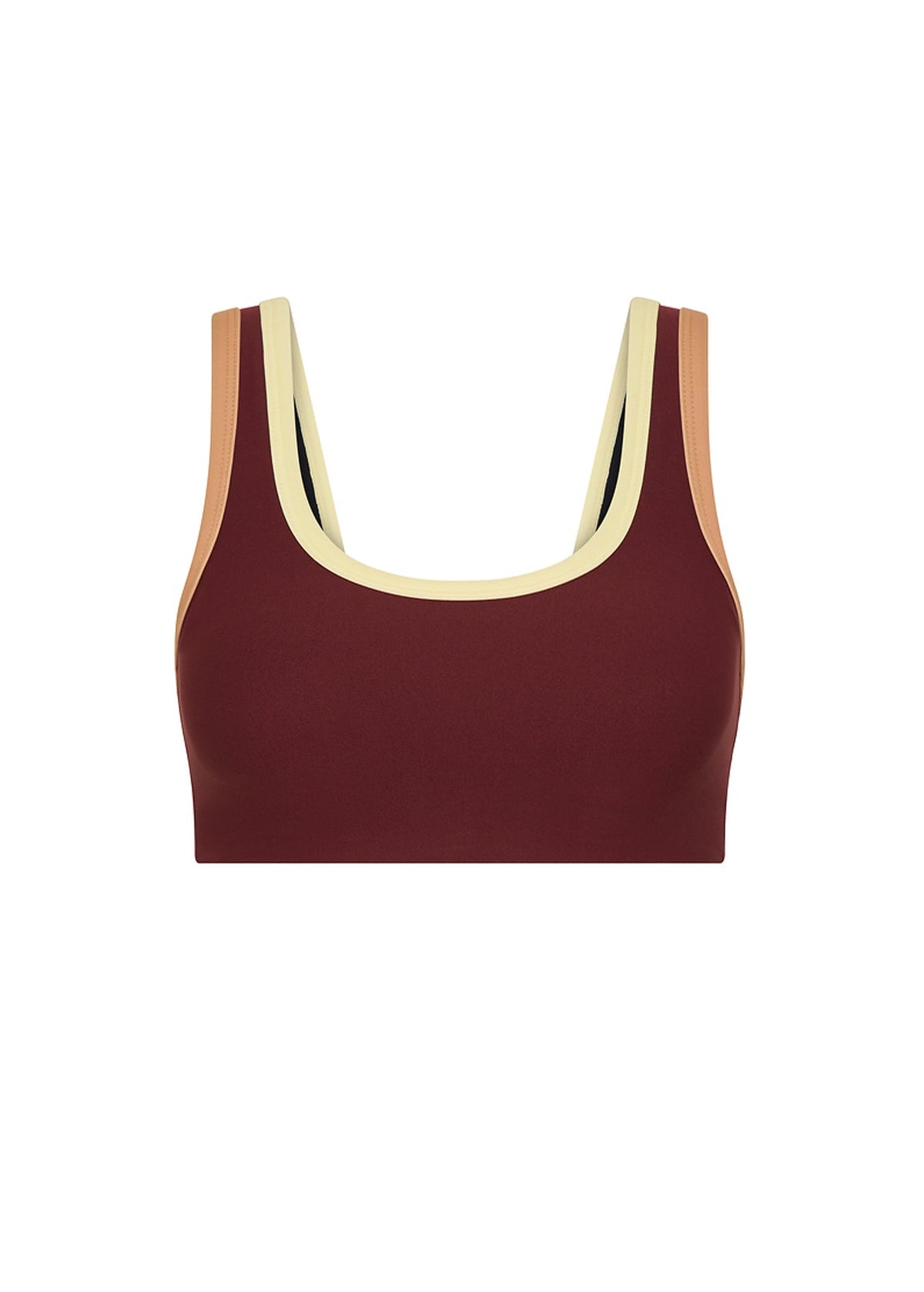 Trail Harley Scoop Bralette Burgundy| بلوزة Trail - Maison Clad