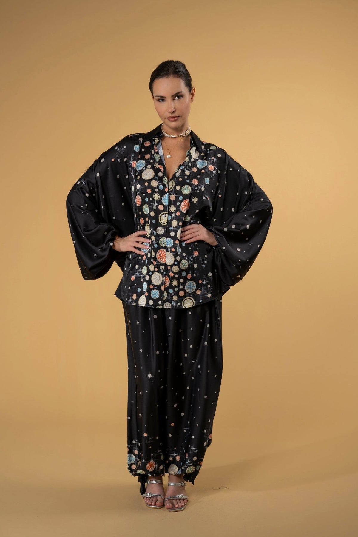 Trouser Bow Sarouel Lace Black |سروال Bow - Maison Clad