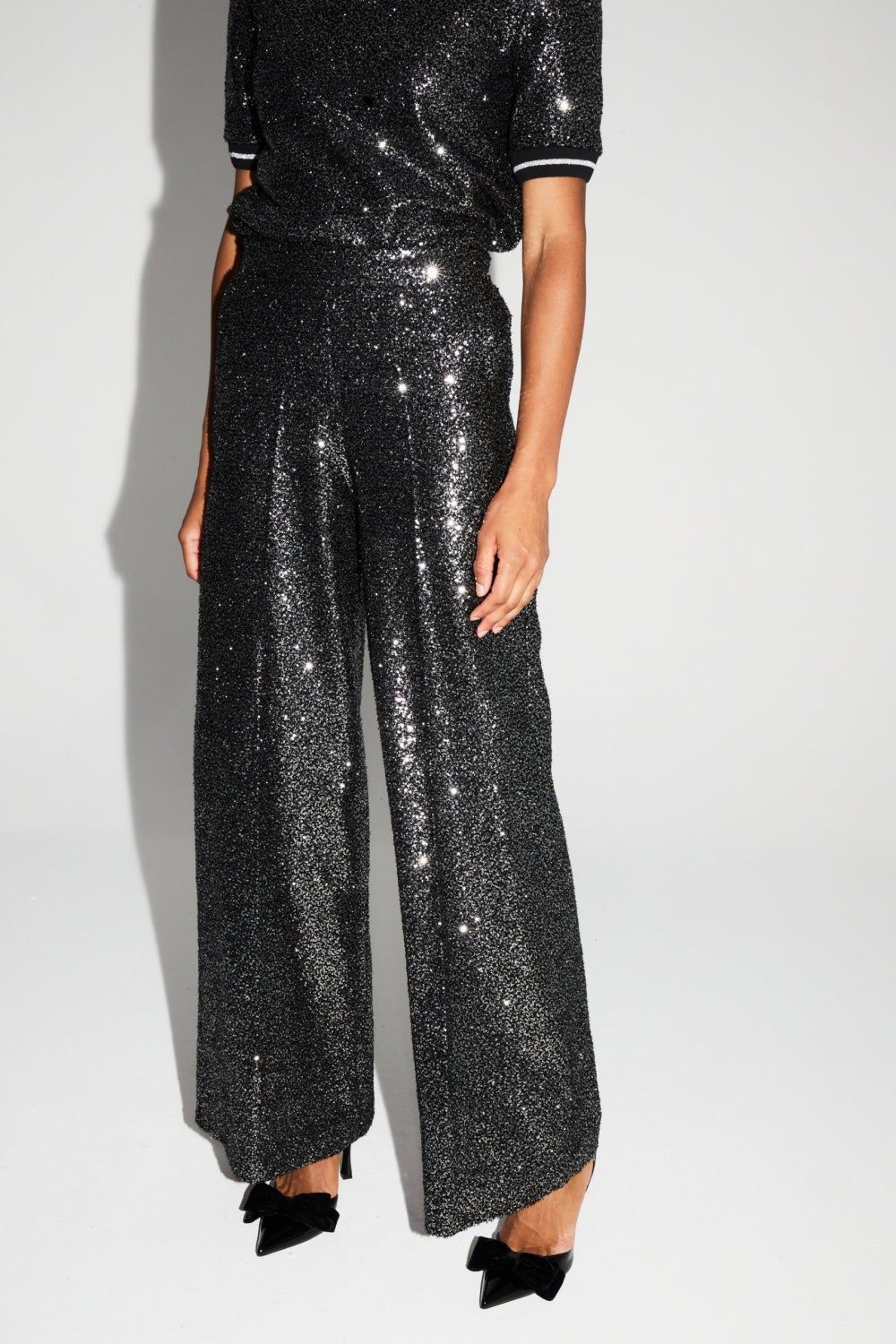 Trouser Charlie Sequins Black|سروال Charlie Sequins - Maison Clad